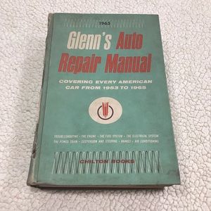 Vintage Glenn's Auto Repair Manual Book Every American Car 1953 to 1965 Chilt…